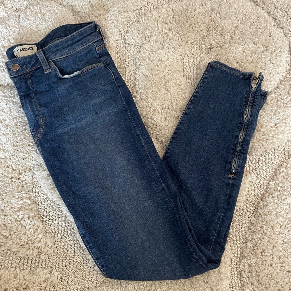 L’Agence Chanelle Mid Rise Skinny Jean Zipper 27 - Picture 5 of 7